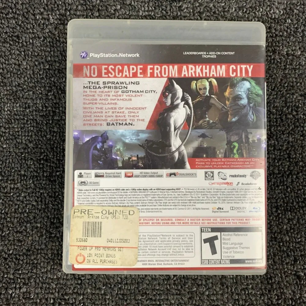 Batman: Arkham City - Sony PlayStation 3 PS3 - Complete w/ Manual - Tested
